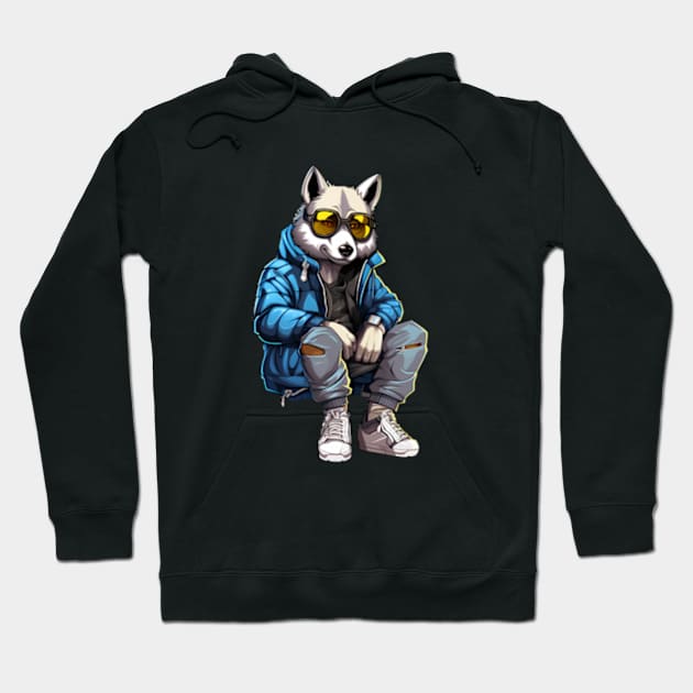 Hip-pop super star husky dog Hoodie by mrsticky